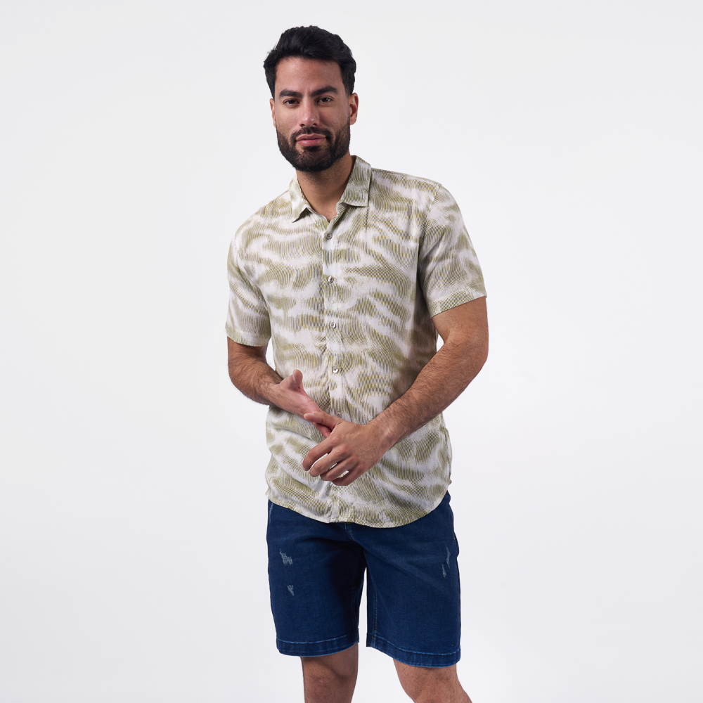 CAMISA M/C AP24/CHA EFECTO CHALIS