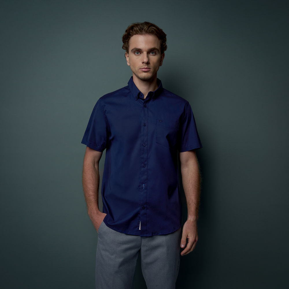 CAMISA M/C NEW HUBERT POPELINA STRECH
